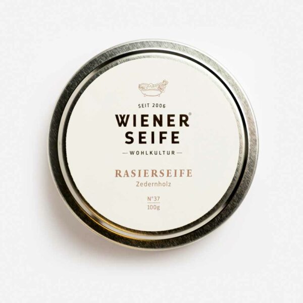 Wiener Rasierseife Zedernholz N°37, Dose